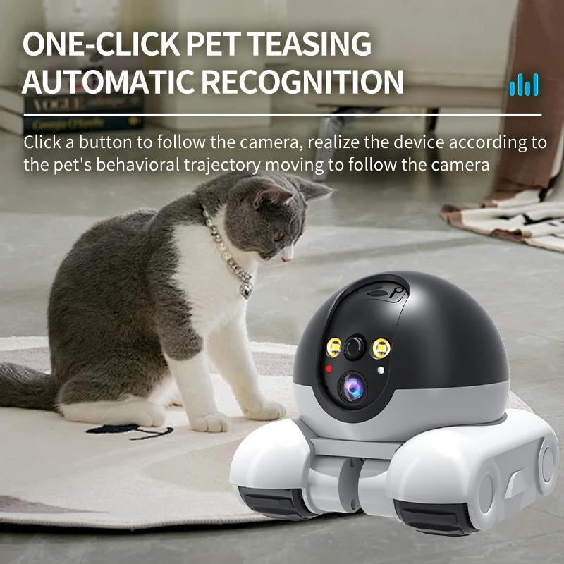 Mini 2K Camera Robot: Moving Pet Camera, up to 30 Days Battery Life, Built-In Call Button, Two-Way Audio，Minirobot