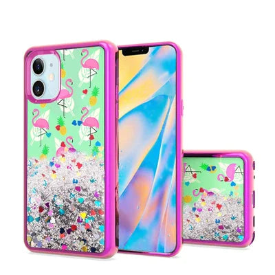 iPhone 12 5.4 Water Quicksand Glitter Case