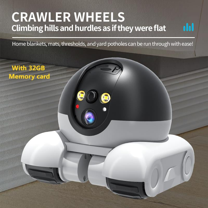 Mini 2K Camera Robot: Moving Pet Camera, up to 30 Days Battery Life, Built-In Call Button, Two-Way Audio，Minirobot